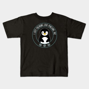 I just freaking love penguins, ok? Dark Kids T-Shirt